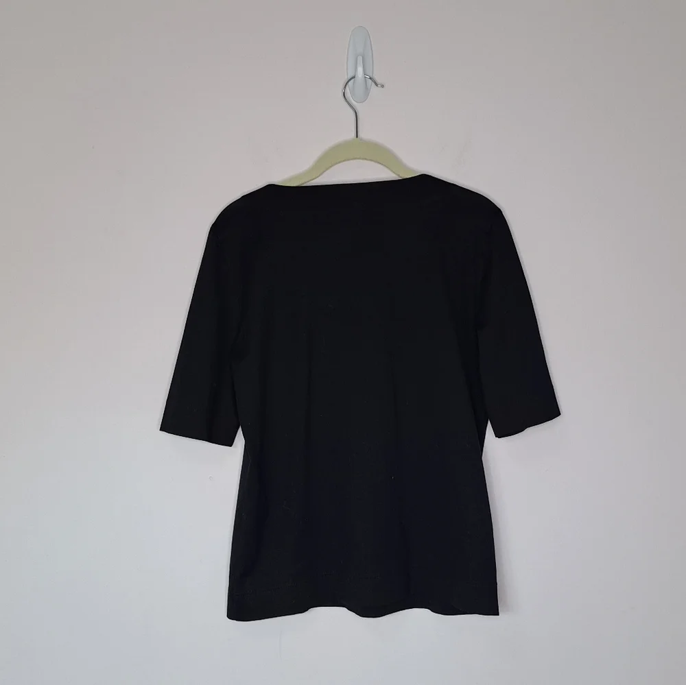 Akris Punto Essentials Jersey Square neck top black medium - Picture 7 of 11